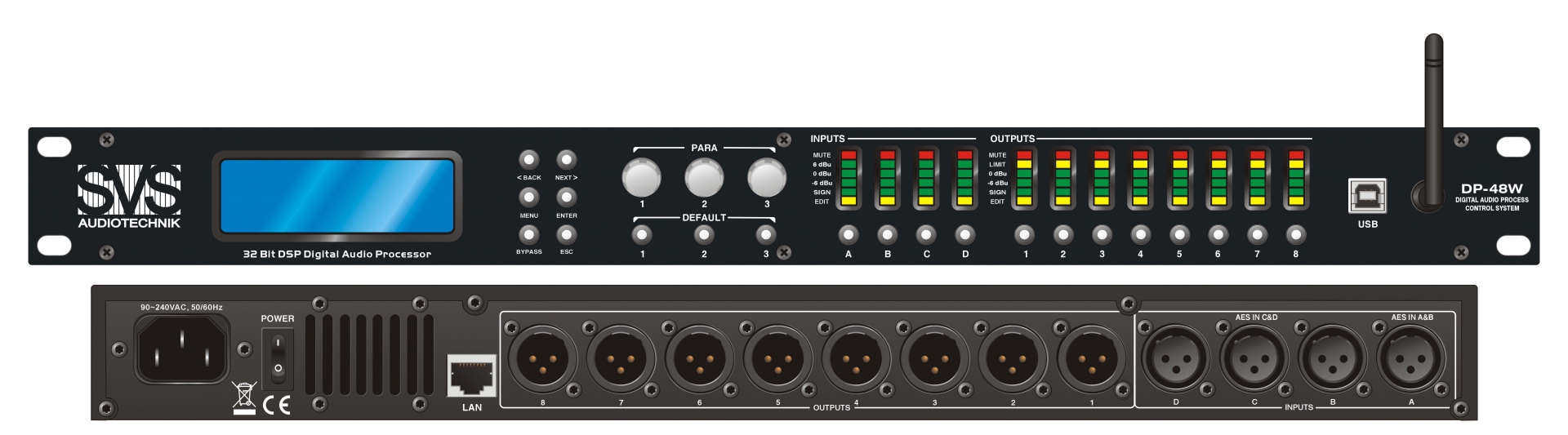 SVS Audiotechnik DP-48W Цифровой процессор: 4 входа 8 выходов в Евпатории