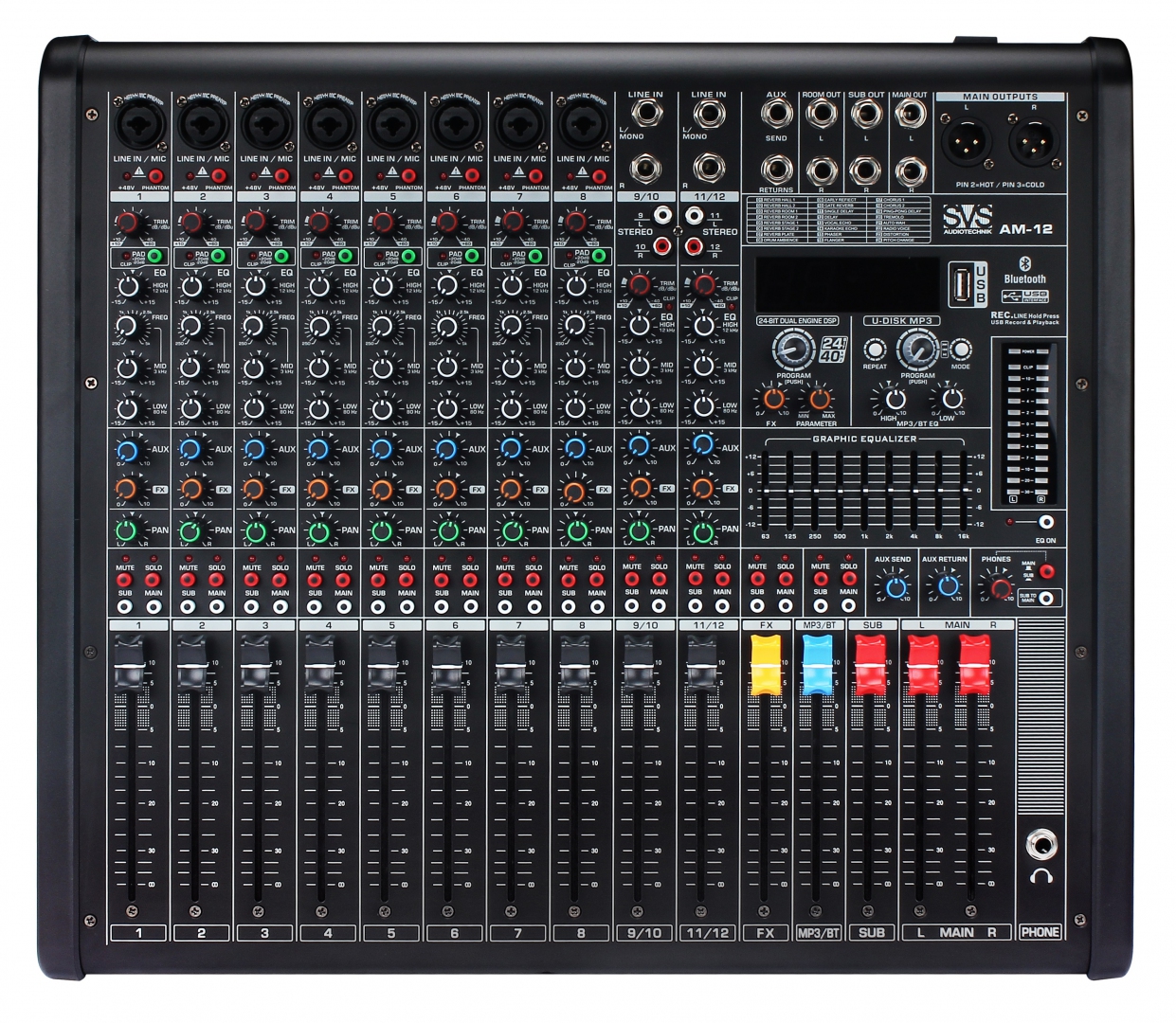SVS Audiotechnik mixers AM-12 Микшерный пульт аналоговый, 12-канальный в Евпатории