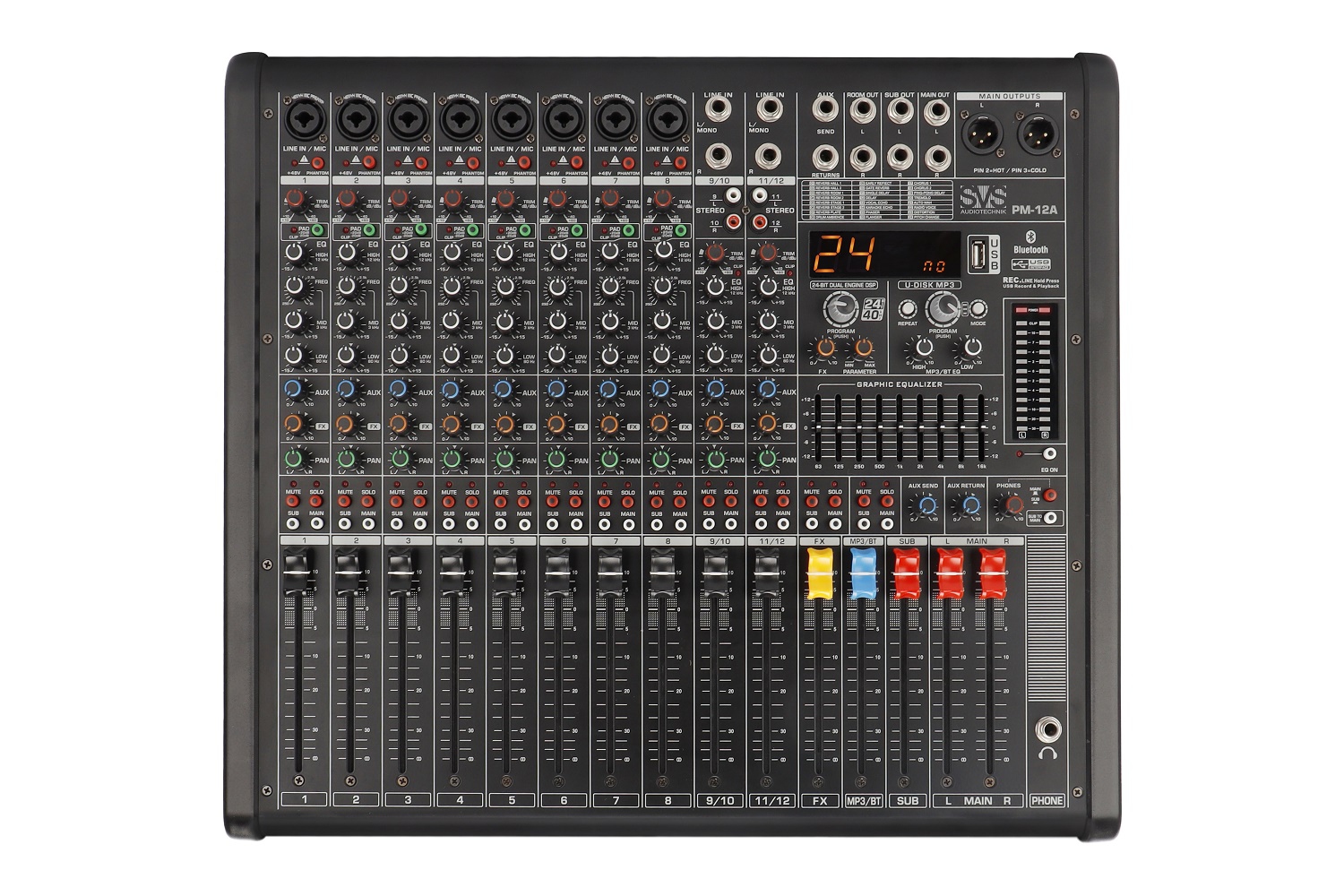 SVS Audiotechnik mixers PM-12A Активный аналоговый микшерный пульт, 12-канальный в Евпатории